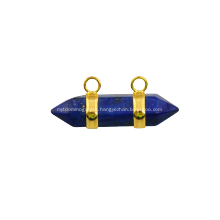 Sterling Lapis Lazuli Hexagon Bicone Pendant Fashion Accessories Jewelry